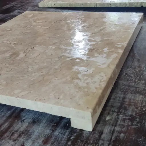 borda de piscina em travertino 50x60 cm